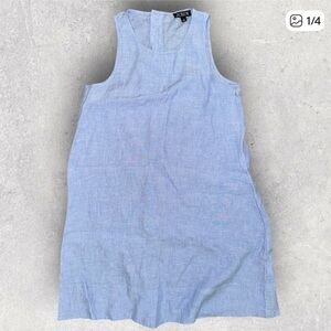 J. Crew Tall Maxine Button Back Linen Shift Dress